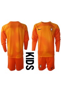 Fotbalové Dres Portugalsko Brankářské Dětské Venkovní Oblečení MS 2022 Dlouhý Rukáv (+ trenýrky)